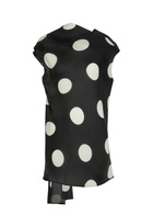 Khaite Tatia Polka-dot Draped Silk Mini Dress Black And White