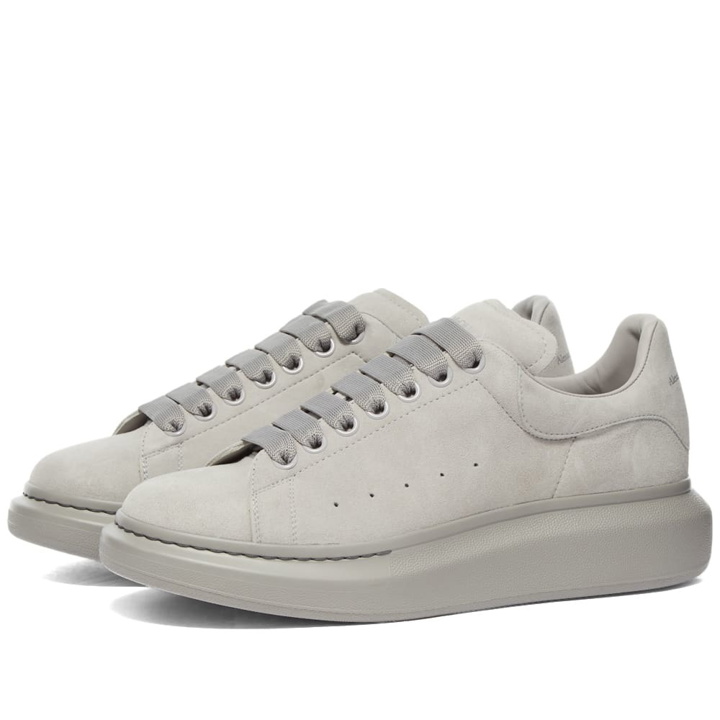 Photo: Alexander McQueen Coloured Sole Velour Wedge Sole Sneaker