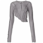 Sami Miro Vintage Women's Asymmetric Long Sleeve T-Shirt in Graphite Grey