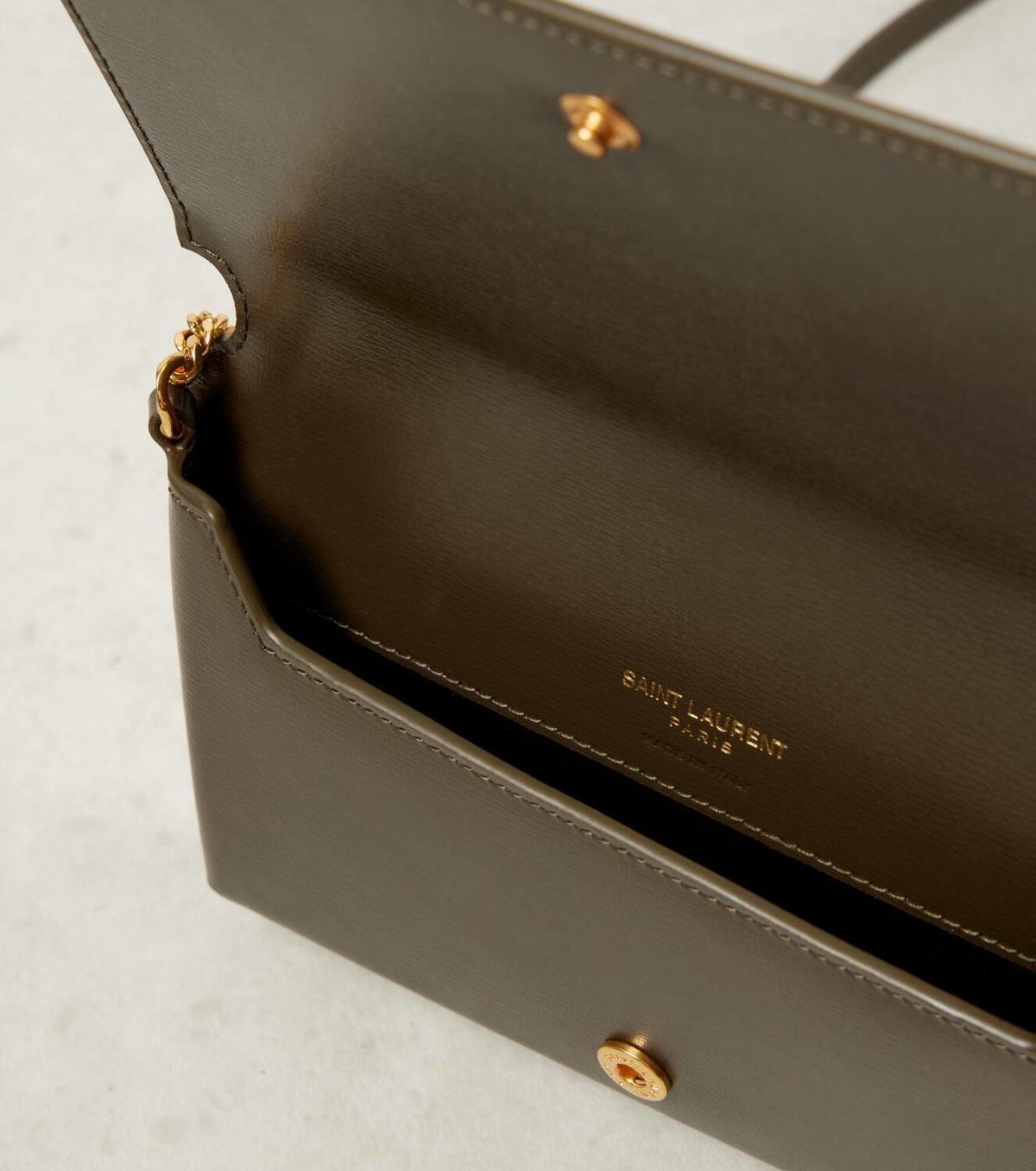 Saint Laurent Cassandre leather phone pouch Saint Laurent