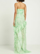 ALESSANDRA RICH - Embellished Printed Silk Georgette Dress