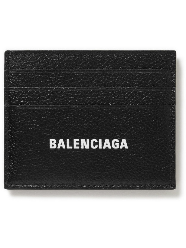 Photo: Balenciaga - Logo-Print Full-Grain Leather Cardholder