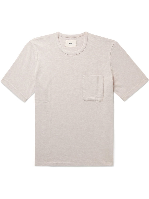 Photo: FOLK - Slub Cotton-Jersey T-Shirt - Gray