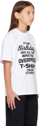 VETEMENTS Kids White Overpriced Birthday T-shirt