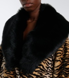 Nour Hammour Nina tiger-print shearling coat