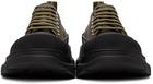 Alexander McQueen Khaki Tread Slick Low Sneaker