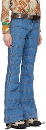 ERL Blue Ruched Jeans
