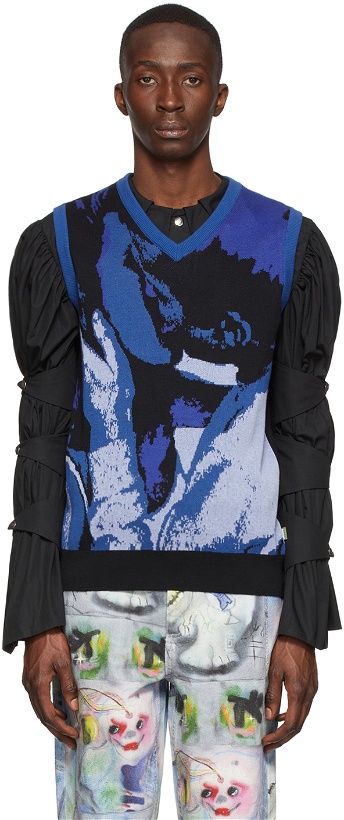 Photo: Marc Jacobs Heaven Blue Cotton V-Neck Vest