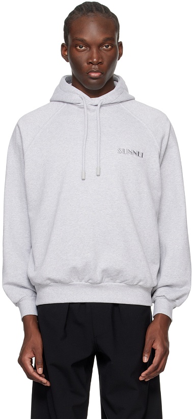 Photo: SUNNEI Grey Embroidered Hoodie