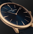 Vacheron Constantin - Patrimony Hand-Wound 40mm 18-Karat Pink Gold and Alligator Watch, Ref. No. 81180/000R-B518 - Blue