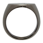 Valentino Gunmetal Valentino Garavani VLTN Signet Ring