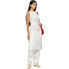 RESCHA SSENSE Exclusive White Agarra Embroidered Midi Skirt