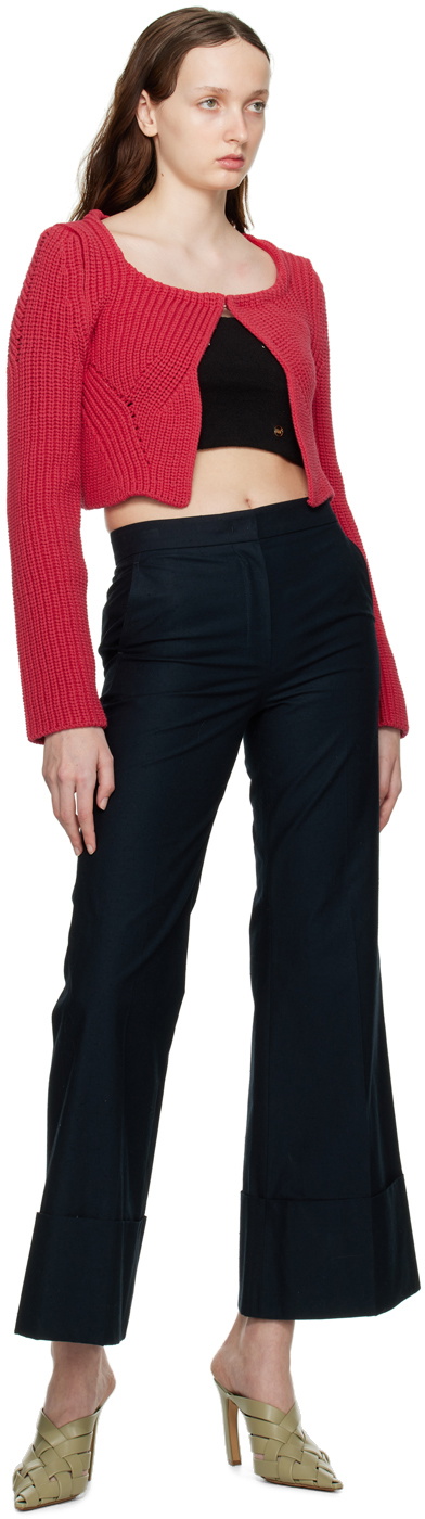 Recto Red Chunky Cardigan