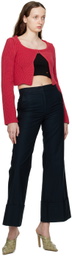 Recto Red Chunky Cardigan