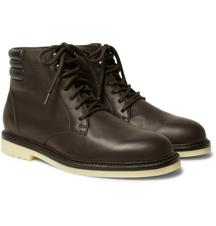 Photo: Loro Piana - Icer Walk Leather Boots - Chocolate