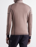 BOGNER - Marino Panelled Stretch-Jersey Half-Zip Ski Mid-Layer - Brown