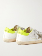 Golden Goose - Superstar Distressed Leather and Suede Sneakers - White