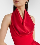 Maticevski Provocateur halterneck peplum satin gown