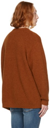 Nudie Jeans Orange Alpaca & Wool Kent Cardigan
