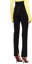 Balmain Black Stretch Belt Trousers