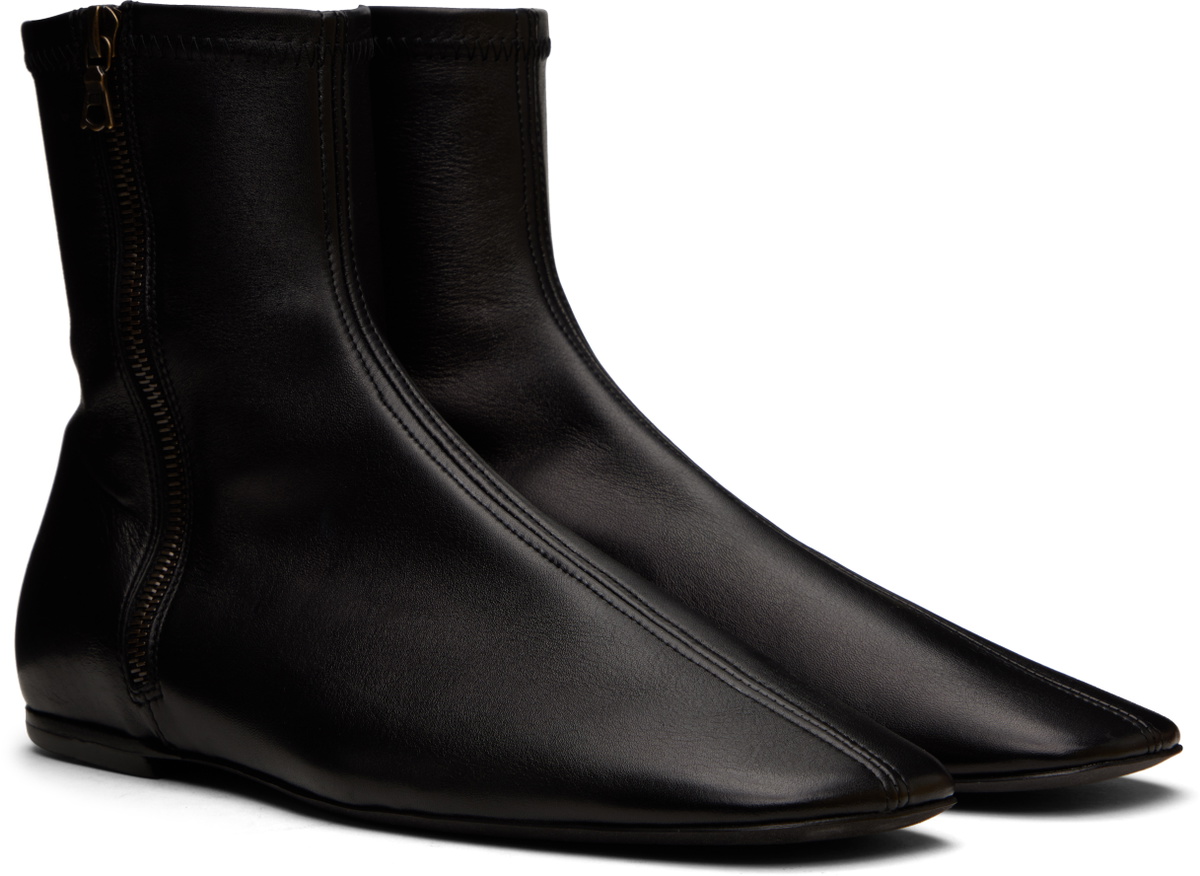 Dries Van Noten Black Zip Boots