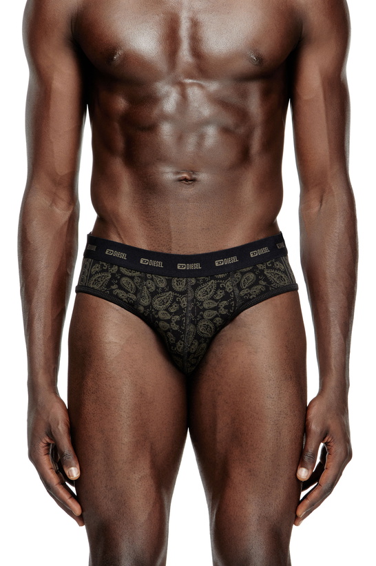Photo: Diesel 3-pack stretch cotton briefs with Bandana print - Briefs Mens in Multicolor