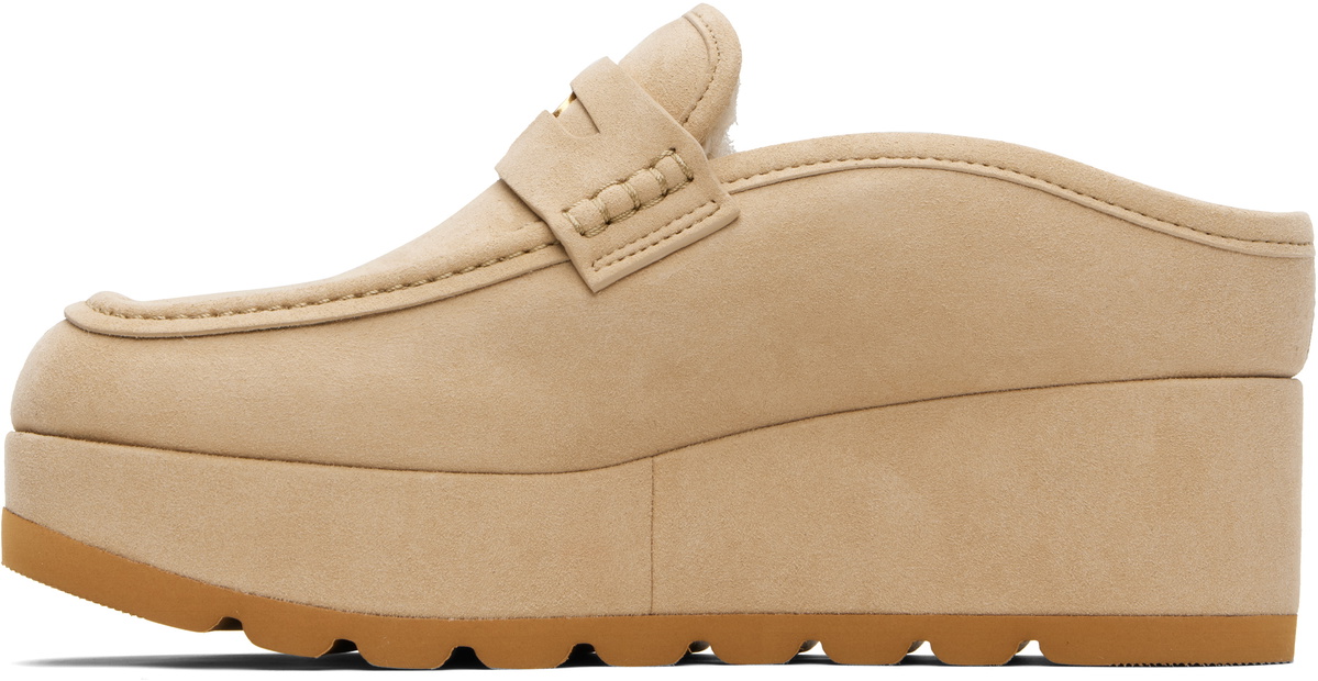 Stella McCartney Beige Sneak-Elyse Platform Loafers