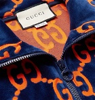 Gucci - Cotton Devoré-Velvet Track Jacket - Men - Navy