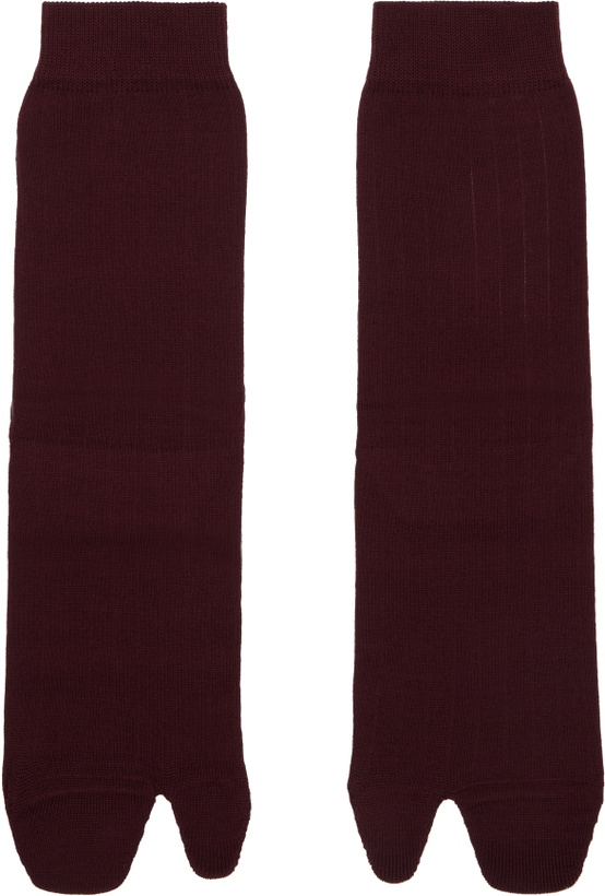 Photo: Maison Margiela Burgundy Tabi Socks