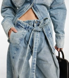 The Attico - High-rise wide-leg jeans