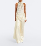 Danielle Frankel Bridal Daulton wool and silk flared pants