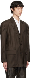 Feng Chen Wang Brown Folding Blazer