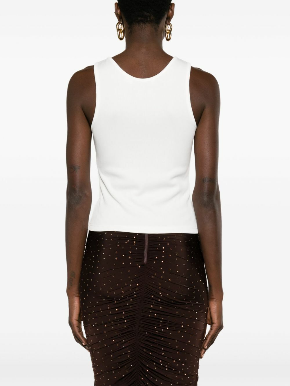 Christopher Esber White Twist Cut-Out Tank Top