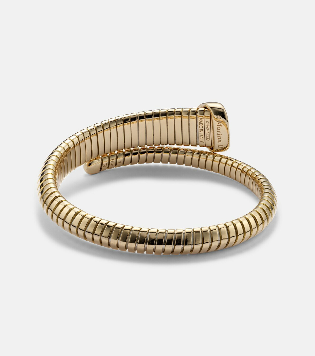 Marina B Trisola Trumpet 18kt gold bangle with diamonds