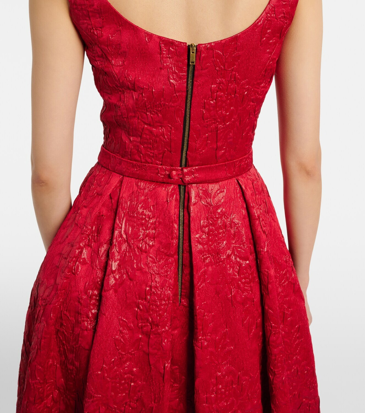 Safiyaa Asher floral jacquard midi dress
