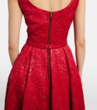 Safiyaa Asher floral jacquard midi dress