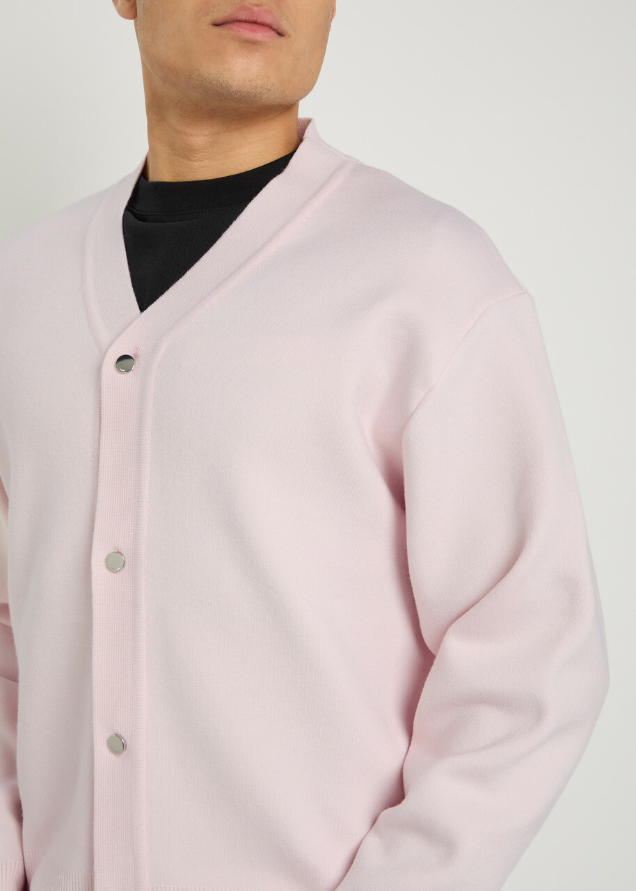 Jacquemus Le Cardigan Doppio Merino Wool-blend Cardigan Light Pink