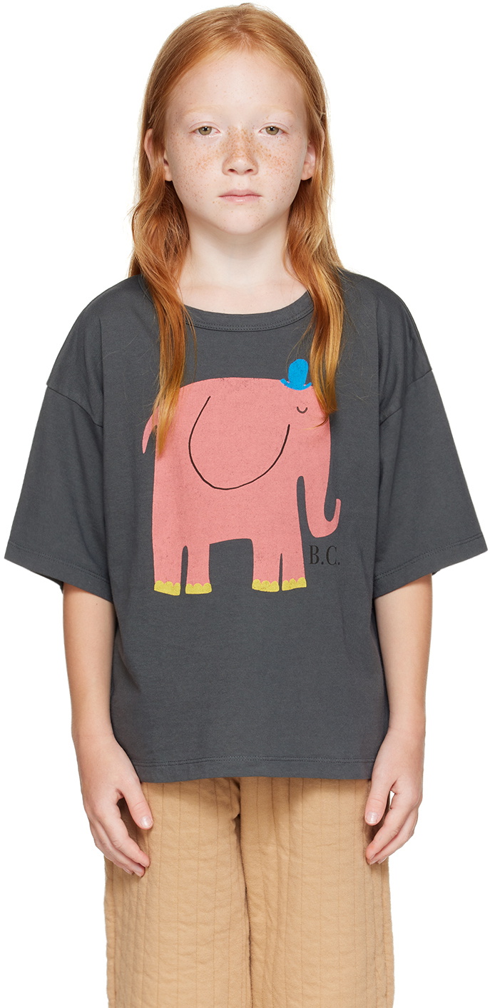 Bobo Choses Kids Gray 'The Elephant' T-Shirt Bobo Choses