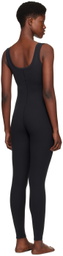 SKIMS Black Cotton Rib Tank Catsuit Jumpsuit