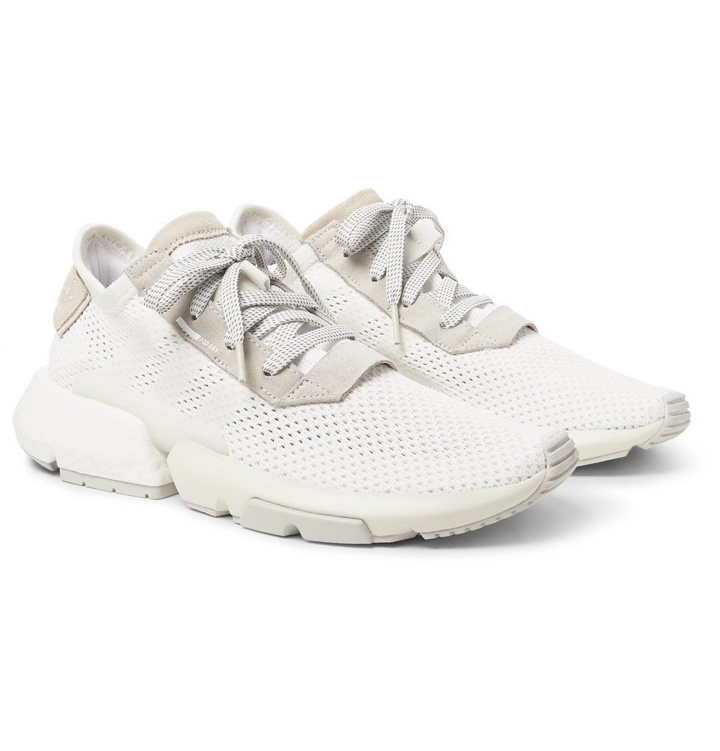 Photo: adidas Originals - POD-S3.1 Suede-Trimmed Mesh Sneakers - Men - White