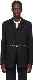 Dion Lee Black Chain Link Blazer