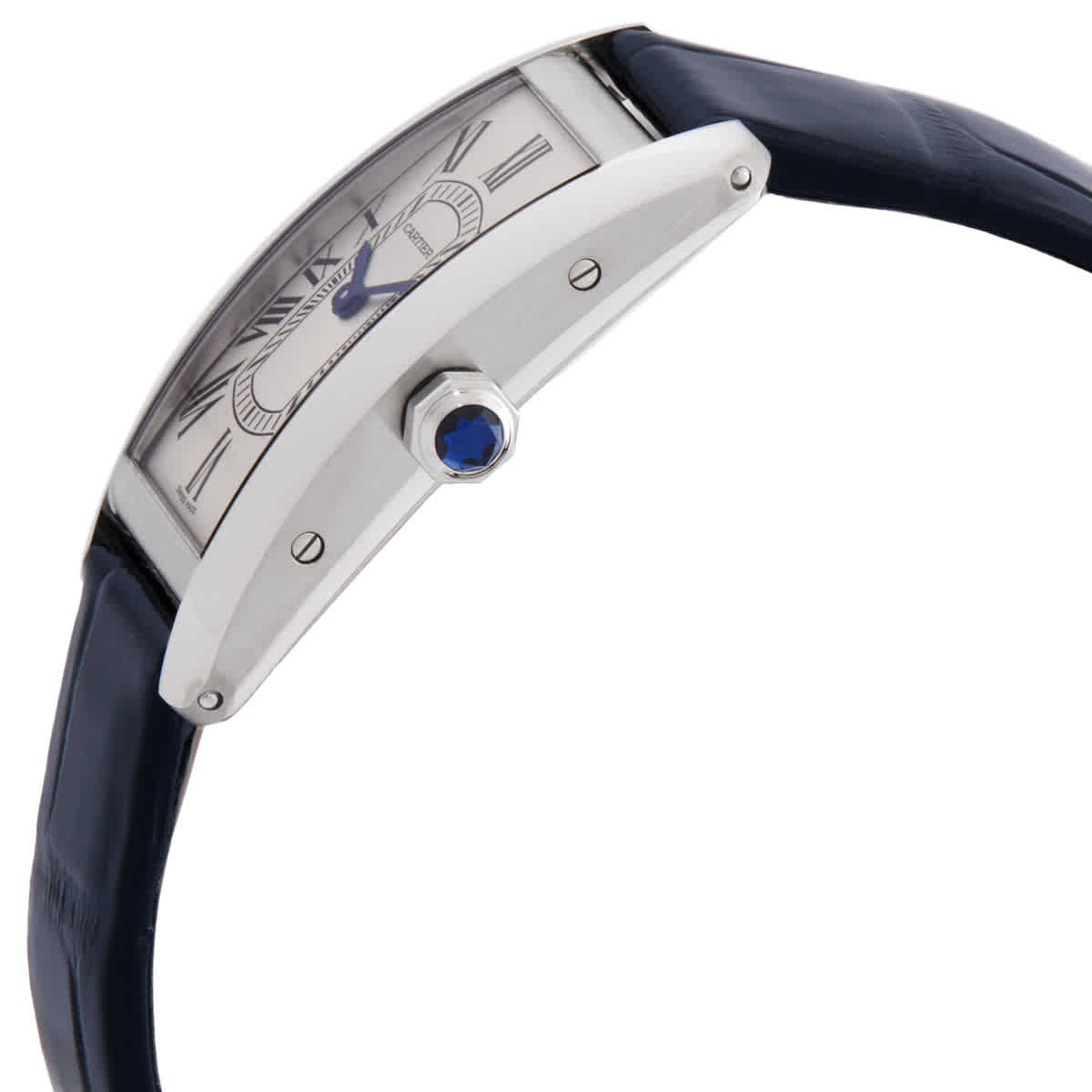 Cartier Tank Americaine Small Model Quartz Silver Dial Watch WSTA0117