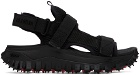 Moncler Black Platform Sandals