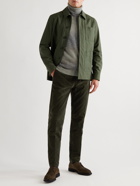 Altea - Milano Slim-Fit Tapered Cotton-Blend Corduroy Trousers - Green