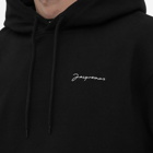 Jacquemus Men's Logo Popover Hoody in Black