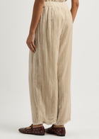 Eileen Fisher Wide-leg Velvet Trousers Cream