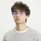 Le Specs Mythic Blue Light Optical Glasses in Silver/Blue Light Lens 