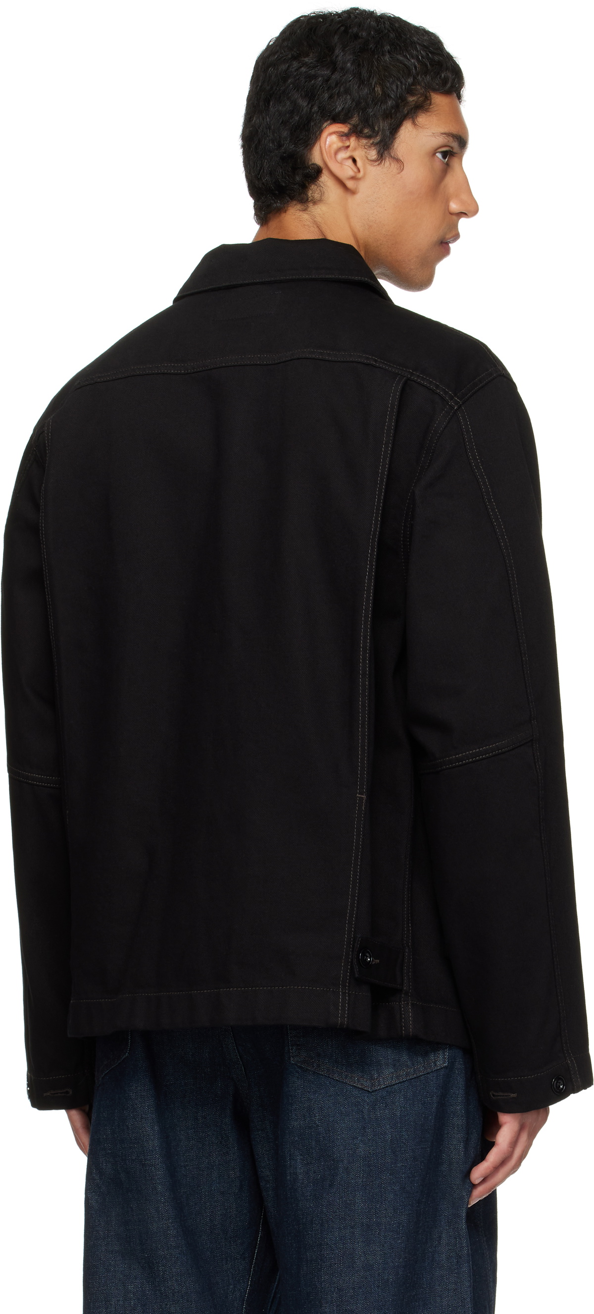 LEMAIRE Black Boxy Denim Jacket