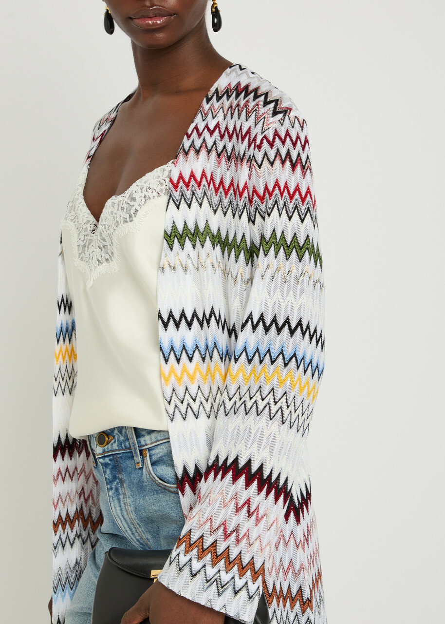 Missoni Chevron Fine-knit Shirt Cardigan Multicoloured 1