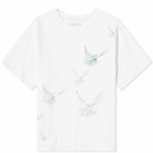 3.Paradis Women's Singing Doves T-Shirt in White